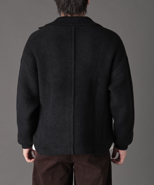 LURAKU（ルラク）の「【LURAKU】Fleece Open Collar Polo Knit / フリースオープンカラーポロニット（ニット/セーター・メンズ・ブラック/カーキ・MEDIUM/LARGE）」の20枚目の写真