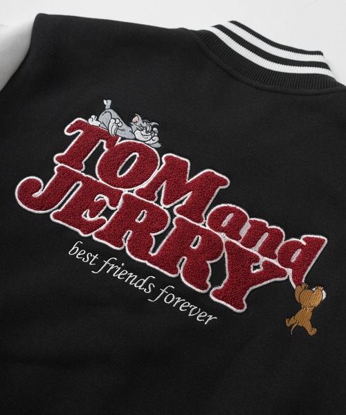 Tom＆Jerry（トムアンドジェリー）の「【71】【TOM＆JERRY/トムとジェリー】裏起毛 サガラ刺繍  スタジャン/ユニセックス/レディース/メンズ（スタジャン・レディース・ネイビー/ブラック/ネイビー系/ブラック系・M/L/XL）」の15枚目の写真
