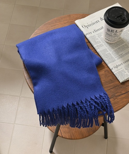 Honeys（ハニーズ）の「【シアバター加工・抗菌防臭・吸湿発熱】無地マフラー（マフラー・レディース・レッド/オレンジ/モカ/ブルー/杢グレー/アイボリー/ブラック・FREE）」の5枚目の写真