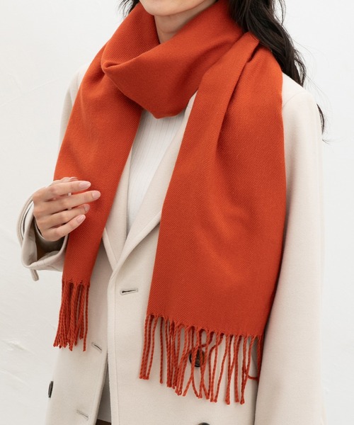 Honeys（ハニーズ）の「【シアバター加工・抗菌防臭・吸湿発熱】無地マフラー（マフラー・レディース・レッド/オレンジ/モカ/ブルー/杢グレー/アイボリー/ブラック・FREE）」の17枚目の写真