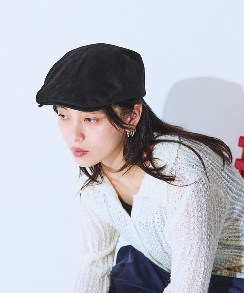 JEANASIS(ジーナシス)の「フェイクスエードハンチング/587131(ハンチング/ベレー帽・レディース・ブラック/ブラウン・FREE)」の1枚目の写真