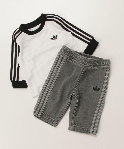 デニム 長袖Tシャツ セットアップ キッズ / アディダス