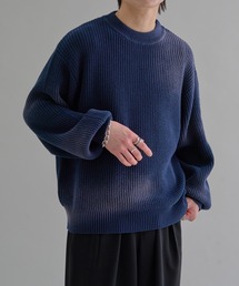 アブストラクトフェード畔編みニット