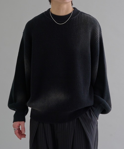 セール】アブストラクトフェード畔編みニット（ニット/セーター