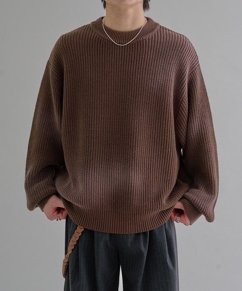 セール】アブストラクトフェード畔編みニット（ニット/セーター