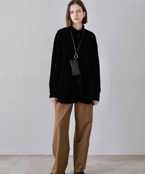 LA PEAU DE GEM】velour shirt/ベロアシャツ（シャツ/ブラウス
