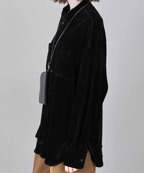 LA PEAU DE GEM】velour shirt/ベロアシャツ（シャツ/ブラウス）｜LA