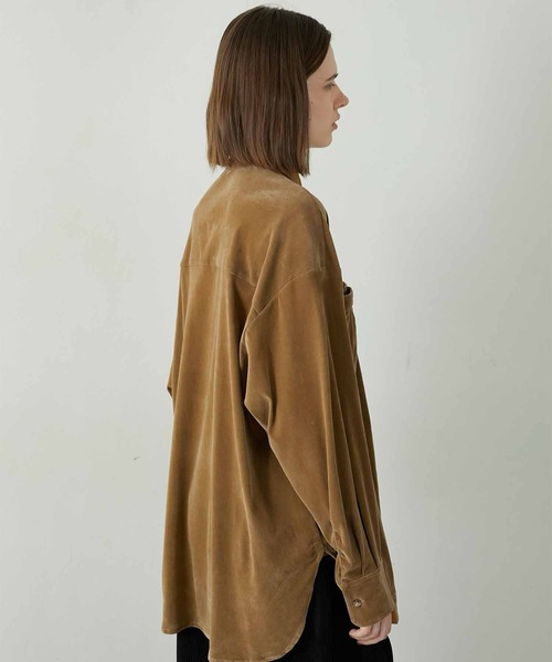 LA PEAU DE GEM ■velour shirt LA PEAU DE GEM】velour shirt/ベロアシャツ（シャツ/ブラウス