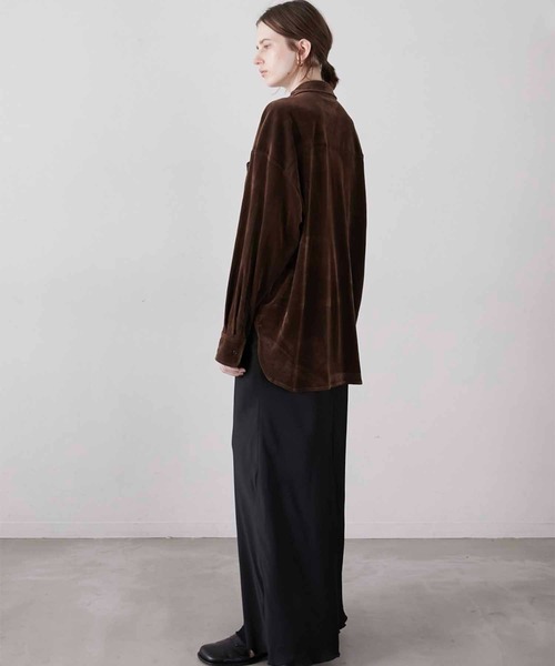 LA PEAU DE GEM ■velour shirt velour shirt – LA PEAU DE GEM