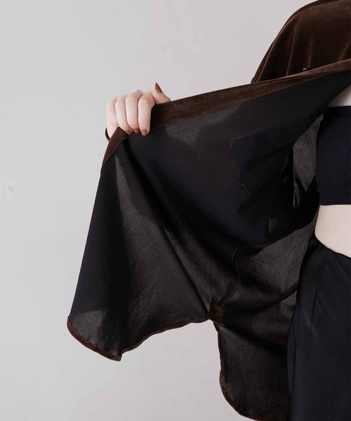 LA PEAU DE GEM】velour shirt/ベロアシャツ（シャツ/ブラウス