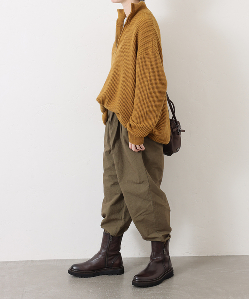 JOURNAL STANDARD LUXE(ジャーナルスタンダード ラックス)の「ウールMIXワッフル ハーフZip-プルオーバー(ニット/セーター・レディース・ベージュ/マスタード・FREE)」の12枚目の写真