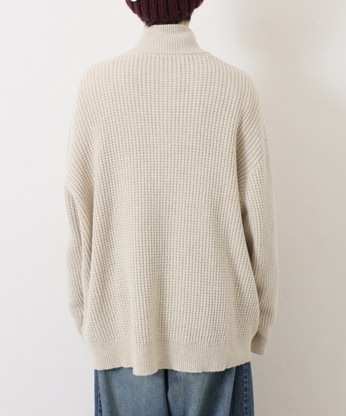 JOURNAL STANDARD LUXE(ジャーナルスタンダード ラックス)の「ウールMIXワッフル ハーフZip-プルオーバー(ニット/セーター・レディース・ベージュ/マスタード・FREE)」の16枚目の写真