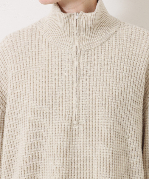 JOURNAL STANDARD LUXE(ジャーナルスタンダード ラックス)の「ウールMIXワッフル ハーフZip-プルオーバー(ニット/セーター・レディース・ベージュ/マスタード・FREE)」の17枚目の写真