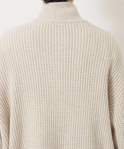 JOURNAL STANDARD LUXE(ジャーナルスタンダード ラックス)の「ウールMIXワッフル ハーフZip-プルオーバー(ニット/セーター・レディース・ベージュ/マスタード・FREE)」の18枚目の写真