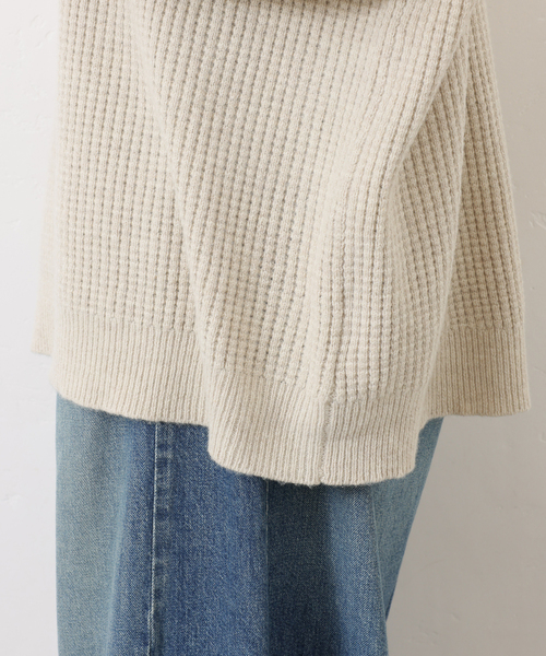 JOURNAL STANDARD LUXE(ジャーナルスタンダード ラックス)の「ウールMIXワッフル ハーフZip-プルオーバー(ニット/セーター・レディース・ベージュ/マスタード・FREE)」の21枚目の写真