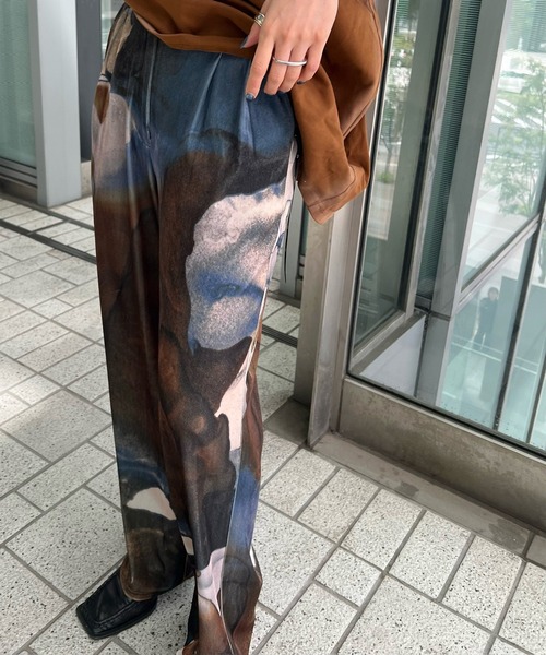 RUST INK ART WIDE PANTS（その他パンツ）｜Ameri（アメリ）の