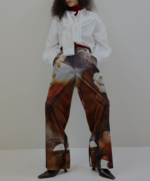 RUST INK ART WIDE PANTS(その他パンツ)|Ameri(アメリ)の RUST INK ART WIDE PANTS(その他パンツ)|Ameri(アメリ)の