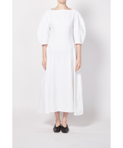Jil Sander ジルサンダー ホワイト パフスリーブ シャツ ワンピース Jil Sander ジルサンダー ホワイト パフスリーブ シャツ