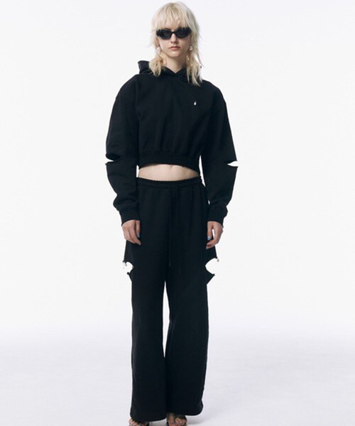 JOSEMOON/ジョゼムーン】SLIT SHORT HOODIE/スリットショート