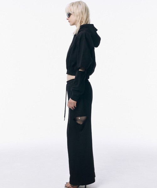 JOSEMOON/ジョゼムーン】SLIT SHORT HOODIE/スリットショート