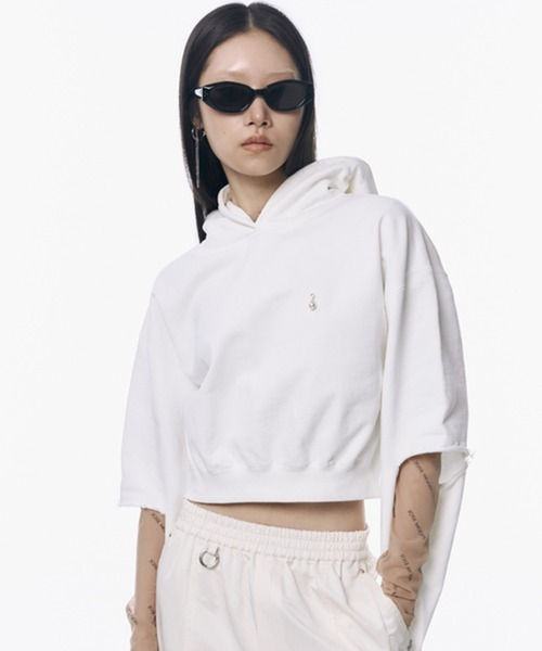 JOSEMOON/ジョゼムーン】SLIT SHORT HOODIE/スリットショート