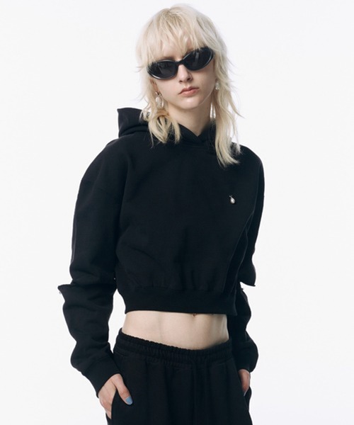 JOSEMOON/ジョゼムーン】SLIT SHORT HOODIE/スリットショート