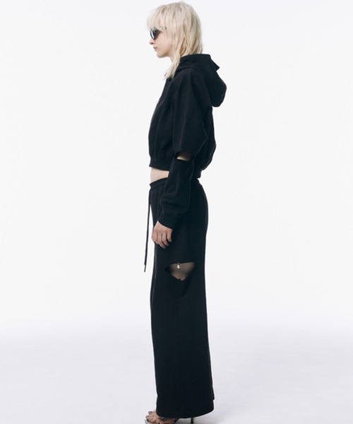 JOSEMOON/ジョゼムーン】SLIT SHORT HOODIE/スリットショート