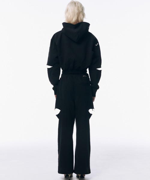 JOSEMOON/ジョゼムーン】SLIT SHORT HOODIE/スリットショート