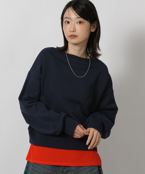 LAKOLE(ラコレ)の「ヘビーウェイトスウェット / 598896(スウェット・レディース・レッド/イエロー/ターコイズブルー/杢グレー/ネイビー・MEDIUM/LARGE)」の2枚目の写真