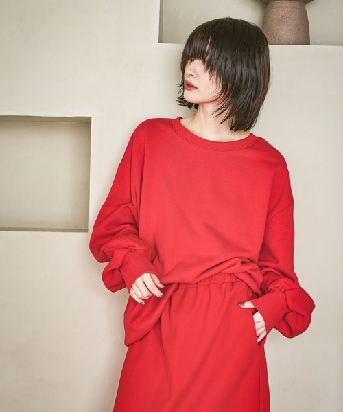 LAKOLE(ラコレ)の「ヘビーウェイトスウェット / 598896(スウェット・レディース・レッド/イエロー/ターコイズブルー/杢グレー/ネイビー・MEDIUM/LARGE)」の5枚目の写真