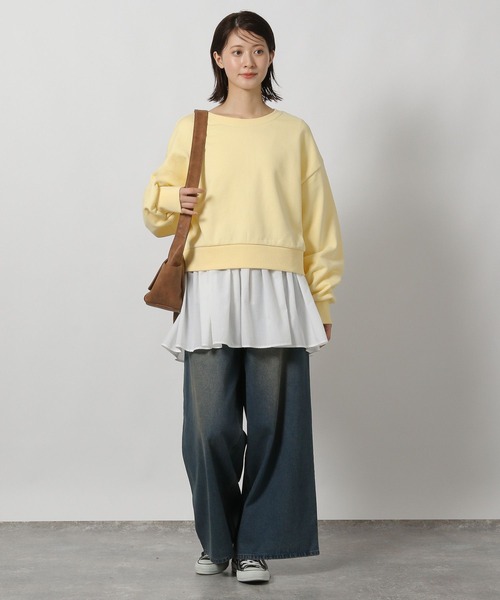 LAKOLE(ラコレ)の「ヘビーウェイトスウェット / 598896(スウェット・レディース・レッド/イエロー/ターコイズブルー/杢グレー/ネイビー・MEDIUM/LARGE)」の13枚目の写真