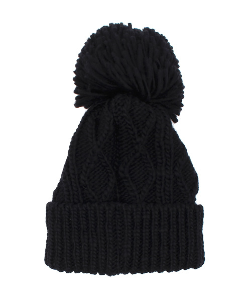 URBAN RESEARCH(アーバンリサーチ)の「UR jujube ポンポンニットキャップ(ニットキャップ/ビーニー・レディース・ブラック/ブルー系その他/ライトグレー・FREE)」の2枚目の写真