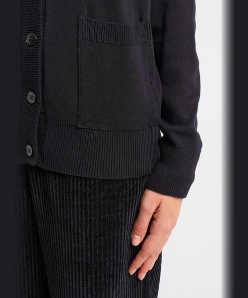 コットン Vネック 長袖 ニット カーディガン ”Homme”（カーディガン