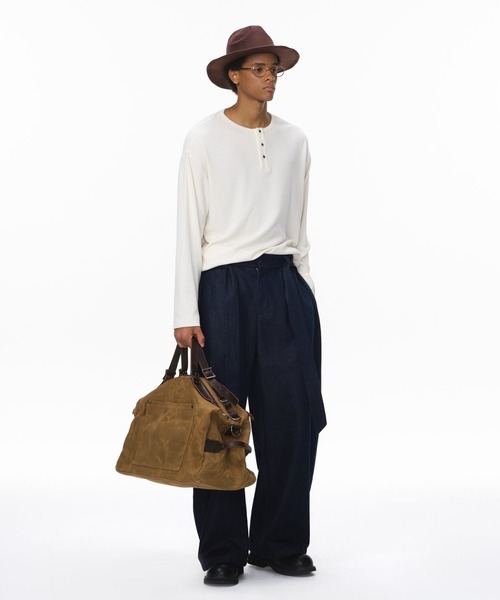 CORPUS TOKYO（コーパス トーキョー）の「オーバー フライス ヘンリーネック ロンT（Tシャツ/カットソー・メンズ・グレー/アイボリー/ブラック・1/2/3）」の19枚目の写真