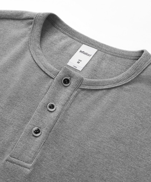 CORPUS TOKYO（コーパス トーキョー）の「オーバー フライス ヘンリーネック ロンT（Tシャツ/カットソー・メンズ・グレー/アイボリー/ブラック・1/2/3）」の13枚目の写真