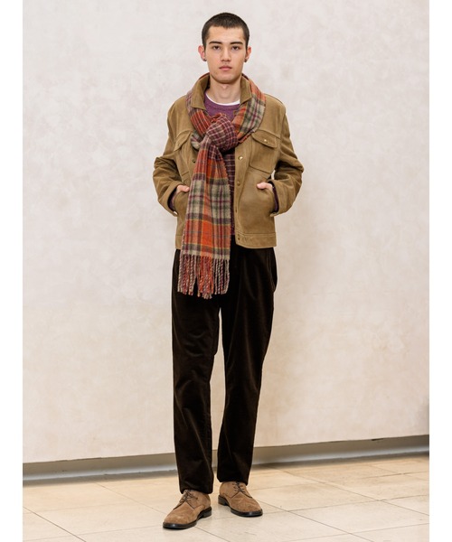 Banana Republic(バナナリパブリック)の「◆フローラル ウール ブレンド スカーフ(ストール/ショール・メンズ・レッド・ONE SIZE)」の2枚目の写真