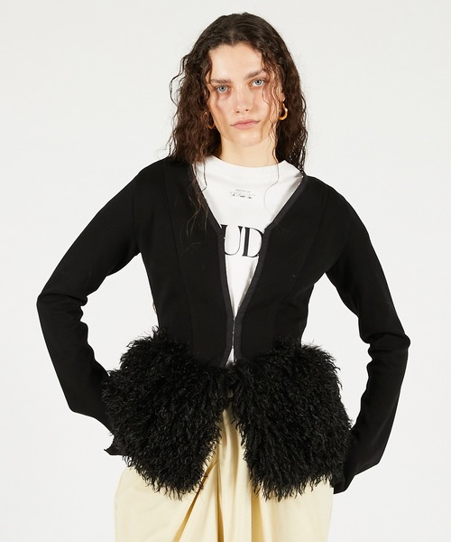 PRANK PROJECT（プランクプロジェクト）の「ファーヘムフックアイトップ / Far Hem Hook Eye Top（その他トップス・レディース・グレー/ブラック/アイボリー・FREE）」の3枚目の写真