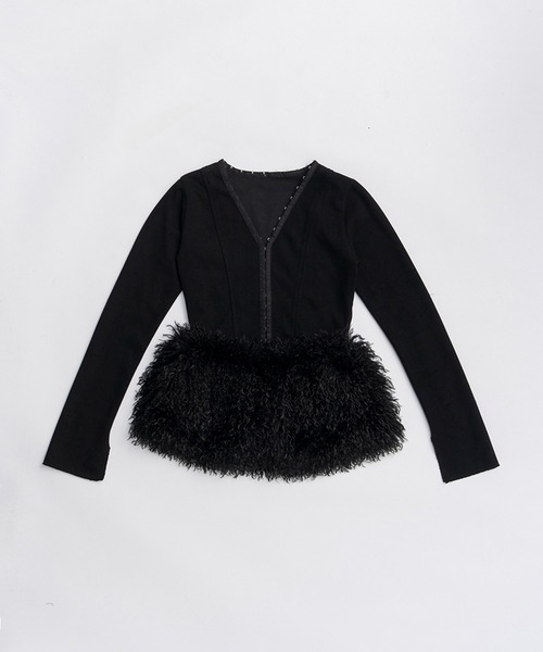 PRANK PROJECT（プランクプロジェクト）の「ファーヘムフックアイトップ / Far Hem Hook Eye Top（その他トップス・レディース・グレー/ブラック/アイボリー・FREE）」の20枚目の写真