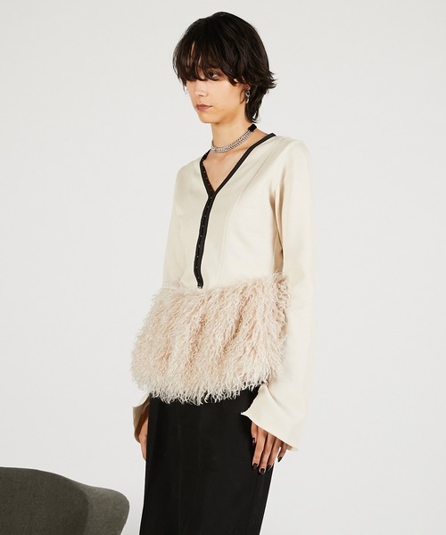 PRANK PROJECT（プランクプロジェクト）の「ファーヘムフックアイトップ / Far Hem Hook Eye Top（その他トップス・レディース・グレー/ブラック/アイボリー・FREE）」の16枚目の写真