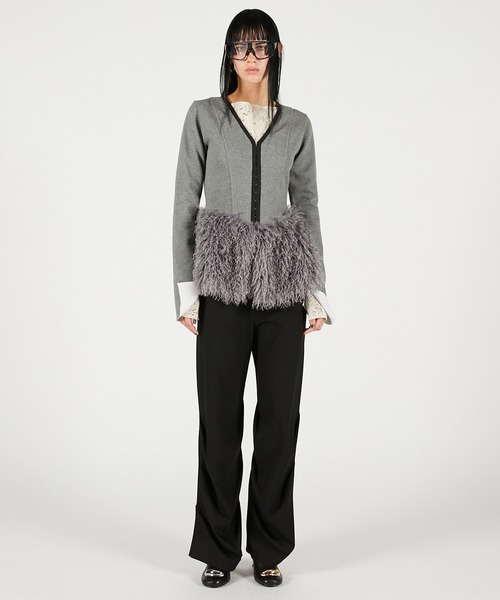 PRANK PROJECT（プランクプロジェクト）の「ファーヘムフックアイトップ / Far Hem Hook Eye Top（その他トップス・レディース・グレー/ブラック/アイボリー・FREE）」の6枚目の写真