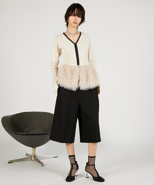 PRANK PROJECT（プランクプロジェクト）の「ファーヘムフックアイトップ / Far Hem Hook Eye Top（その他トップス・レディース・グレー/ブラック/アイボリー・FREE）」の5枚目の写真