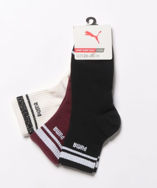 PUMA（プーマ）の「PUMA プーマ 靴下 消臭加工 つま先かかと補強 リブソックス 3足セット 3P（ソックス/靴下・レディース・マルチ・23-25cm）」の9枚目の写真