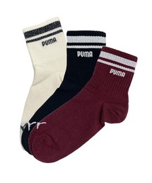 PUMA プーマ 靴下 消臭加工 つま先かかと補強 リブソックス 3足セット 3P