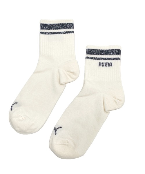PUMA（プーマ）の「PUMA プーマ 靴下 消臭加工 つま先かかと補強 リブソックス 3足セット 3P（ソックス/靴下・レディース・マルチ・23-25cm）」の2枚目の写真
