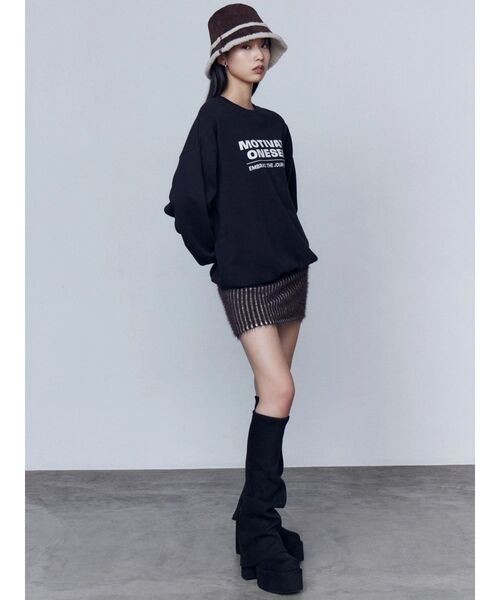 EMODA（エモダ）の「フェイクシャーリングバケットハット（ハット・レディース・ブラウン/ブラック・FREE）」の9枚目の写真