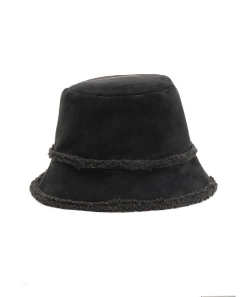 EMODA（エモダ）の「フェイクシャーリングバケットハット（ハット・レディース・ブラウン/ブラック・FREE）」の7枚目の写真