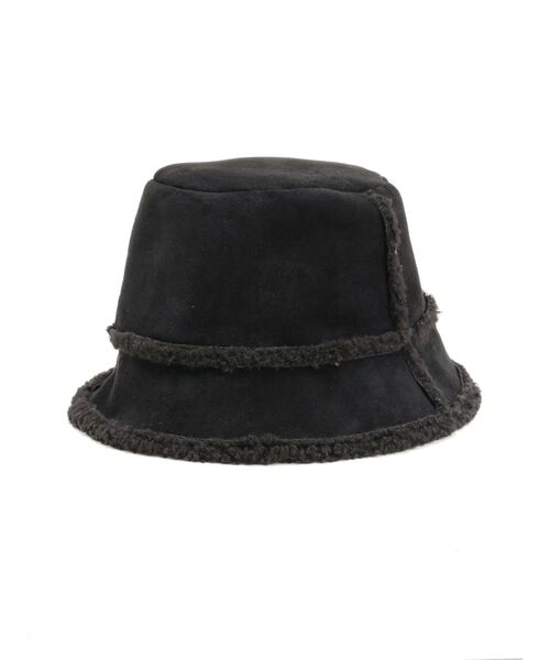 EMODA（エモダ）の「フェイクシャーリングバケットハット（ハット・レディース・ブラウン/ブラック・FREE）」の6枚目の写真