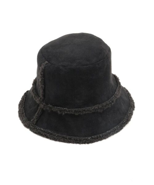 EMODA（エモダ）の「フェイクシャーリングバケットハット（ハット・レディース・ブラウン/ブラック・FREE）」の3枚目の写真