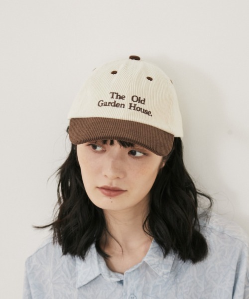 MERLOT(メルロー)の「【サイズ調整可能】バイカラーコーデュロイキャップ(キャップ・レディース・ブラウン/アイボリー・FREE)」の10枚目の写真