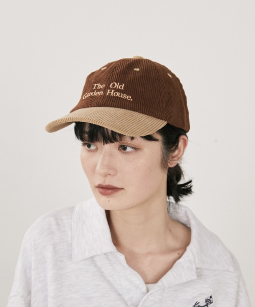 MERLOT(メルロー)の「【サイズ調整可能】バイカラーコーデュロイキャップ(キャップ・レディース・ブラウン/アイボリー・FREE)」の3枚目の写真